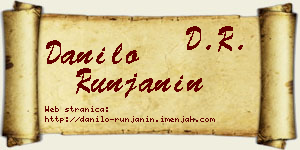 Danilo Runjanin vizit kartica